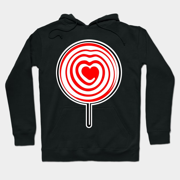 Lolly-pop heart Hoodie by diomi